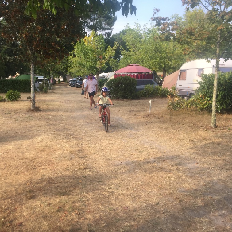 Joys of a campsite #57 - bumbling about on a bicycle