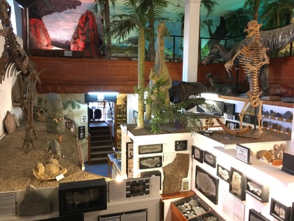 .. and the model dinosaurs on the top floor.